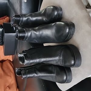 BUNDLE OF 2 PAIR OF LEATHER BOOTIES MADE IN ITALY